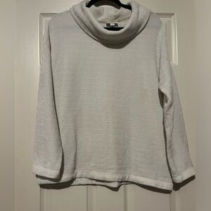 J Jill cowl neck pull over ivory sweater size medium.  Very soft and comfortable